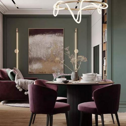 Яркая, эффектная кухня - гостиная. 05