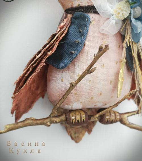 Сказочная сова на золотом листе осени! 04