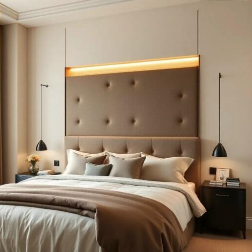 Спальни с акцентном на стену. 03