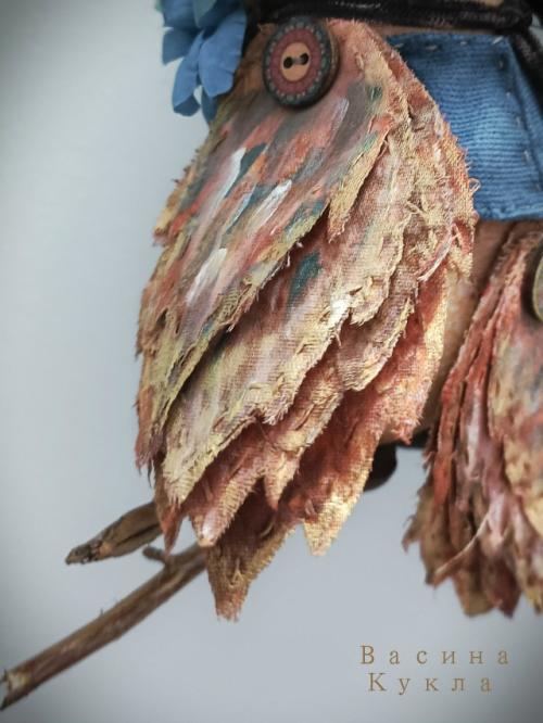 Сказочная сова на золотом листе осени! 05