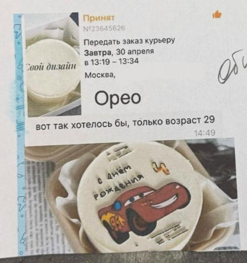 Я Работаю, б *ть, с Этими Людьми, - девушка показала, как коллеги оформили заказ на торт для 29-летнего клиента. 01