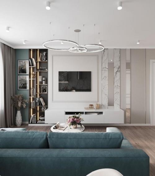 Изящная кухня - гостиная. 04