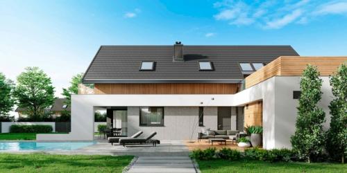 Эскизный проект одноэтажного дома с мансардной. 04