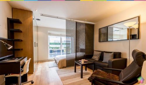 Компактный интерьер квартиры - студии 26 кв. 05