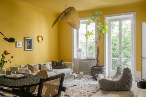 Яркие и нейтральные цвета в стильной квартире в Стокгольме. 02