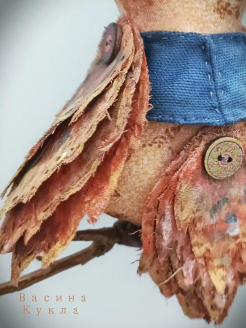 Сказочная сова на золотом листе осени! 03