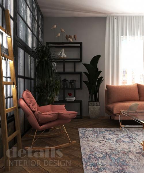 Дизайн интерьера гостиной комнаты. 03