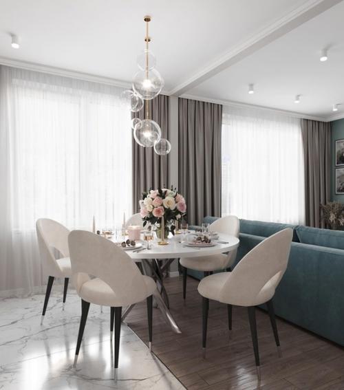 Изящная кухня - гостиная. 06